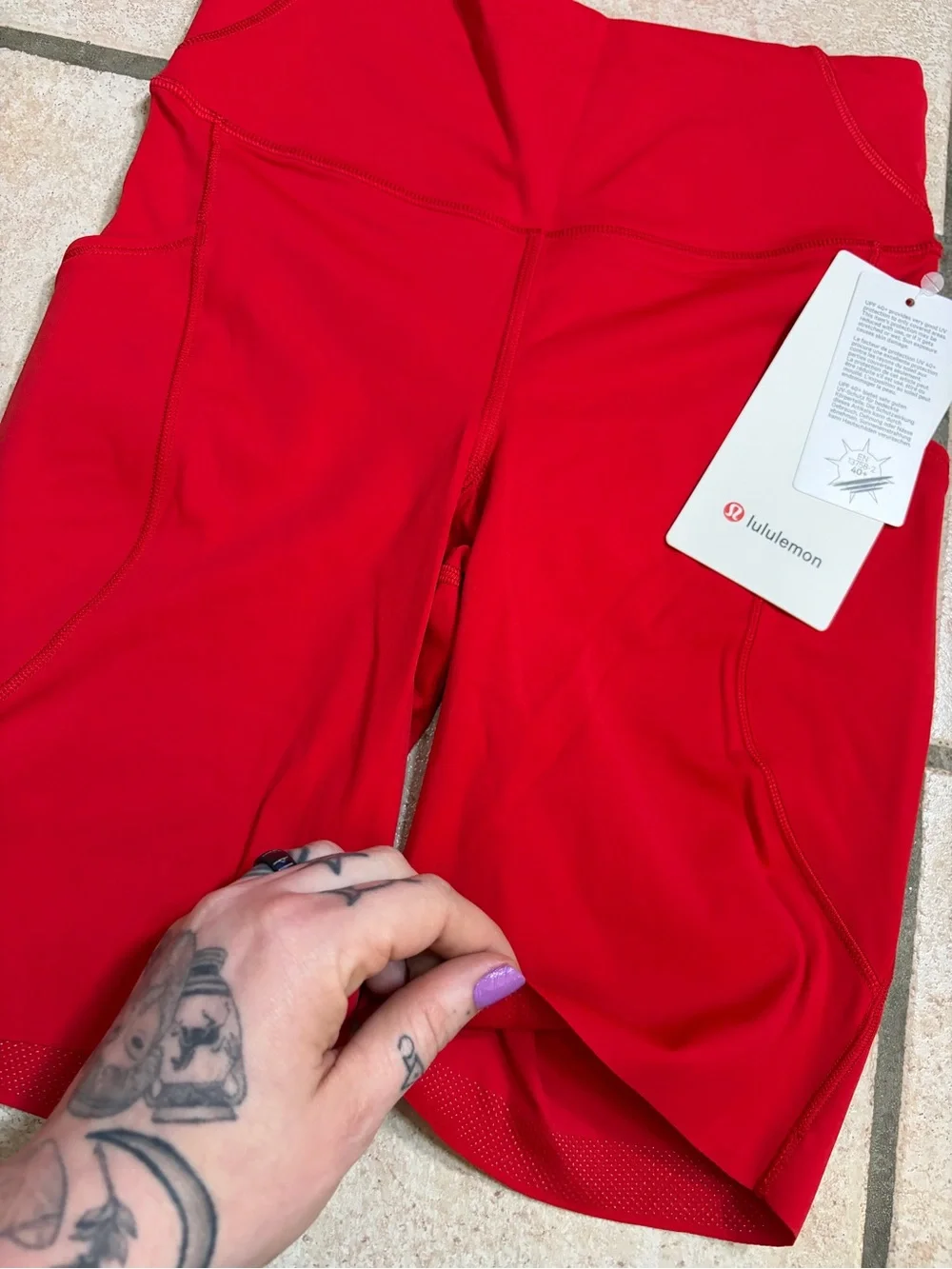 NWT Lululemon Fast and Free High-Rise Short 8” *Pockets (Oxford Red) Size 4